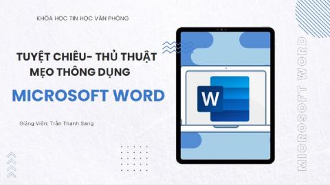 Tuyệt Chiêu- Thủ Thuật - Mẹo Thông Thạo MICROSOFT WORD