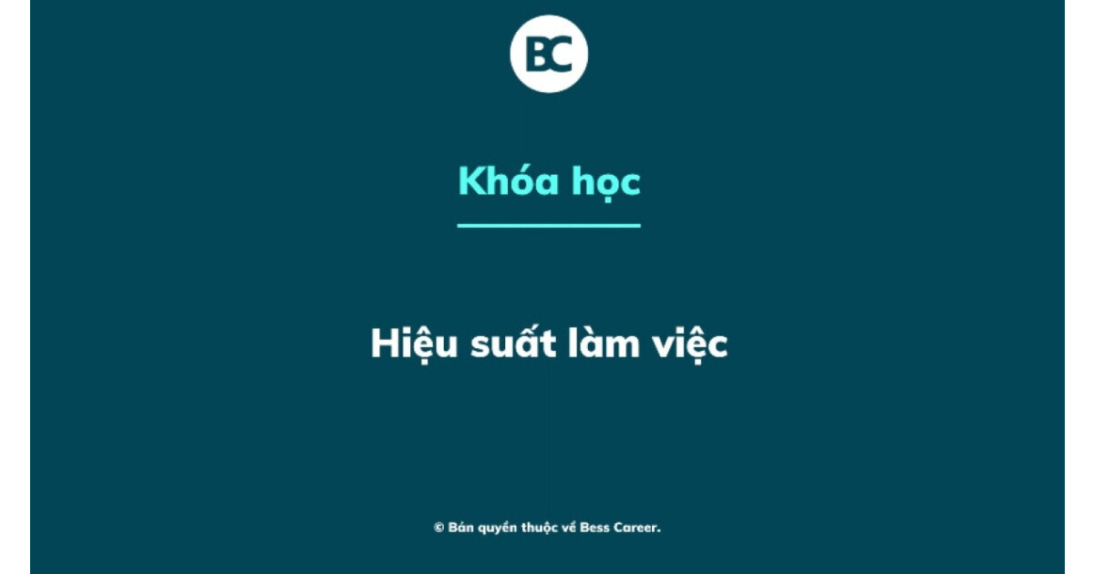 Hiệu suất làm việc